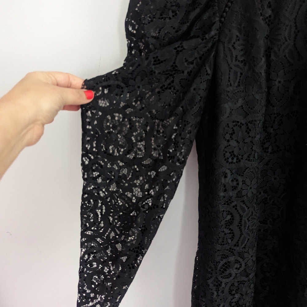 Lilly Pulitzer Avery Black Lace Dress 4 - Picture 4 of 8